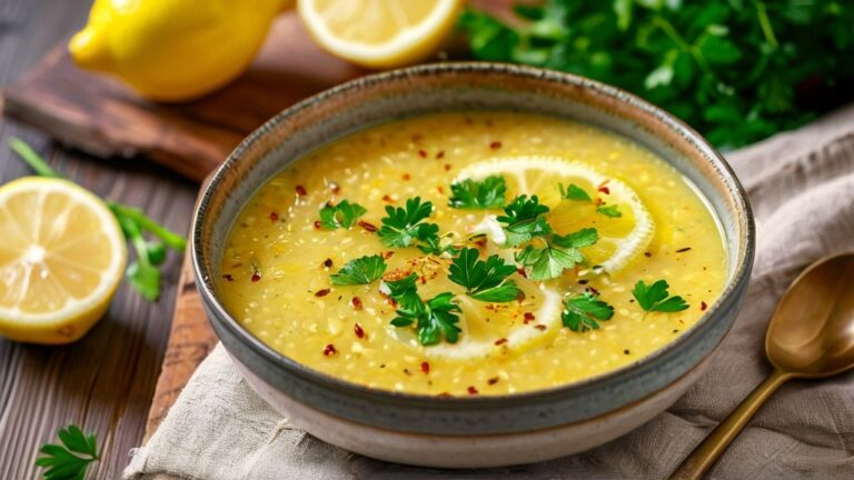 Lemon Rice Soup Recipe